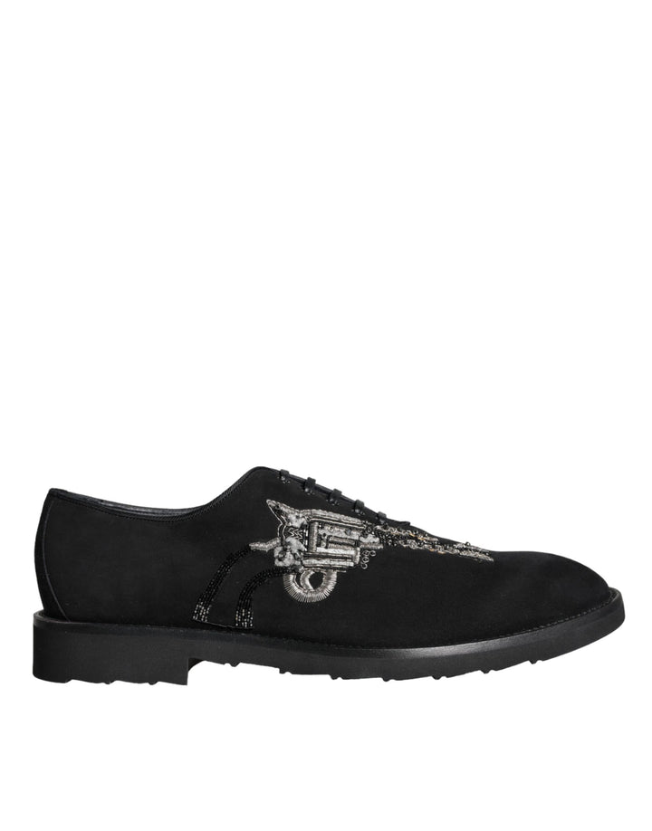 Dolce &amp; Gabbana Sample Sale Dolce &amp; Gabbana Black Suede Sicilia Lace Up Formal Shoes - | Designer outlet