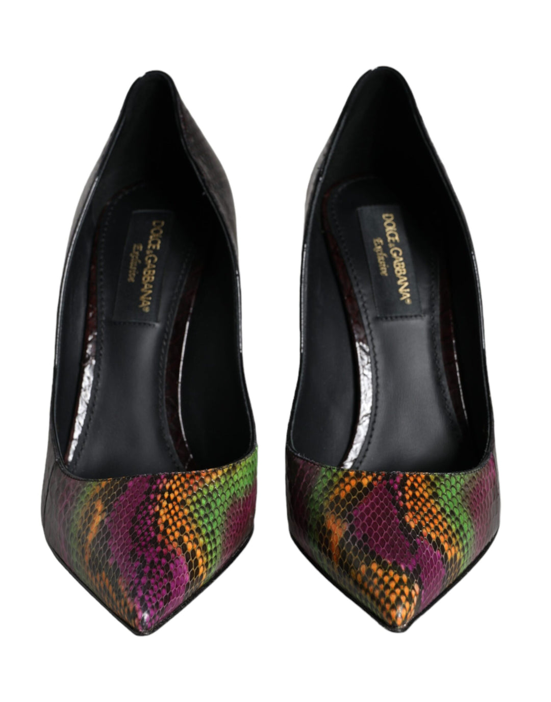 Dolce & Gabbana Multicolor Exotic Leather Heels Pumps Shoes