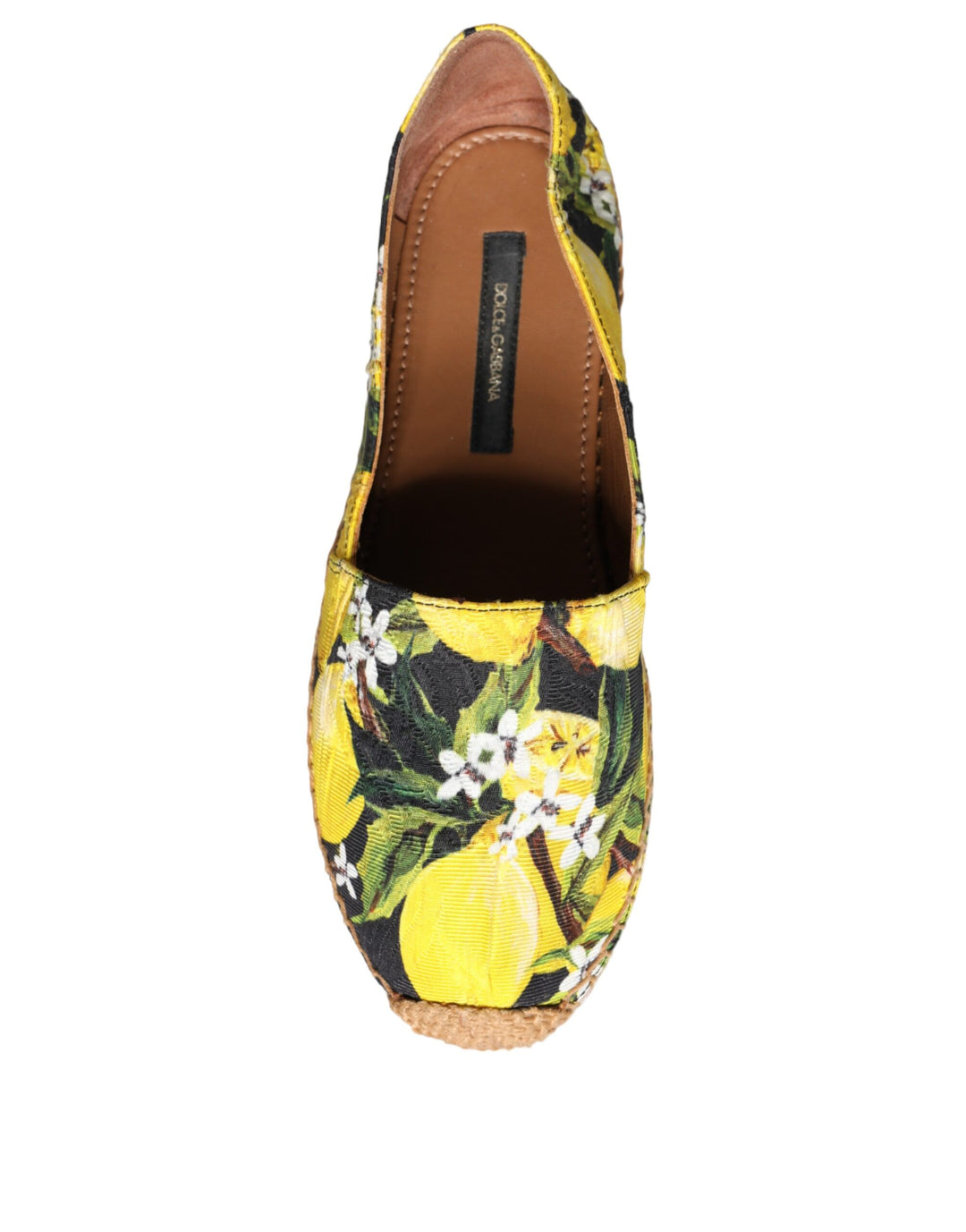 Dolce & Gabbana Multicolor Lemon Slip On Espadrilles Shoes