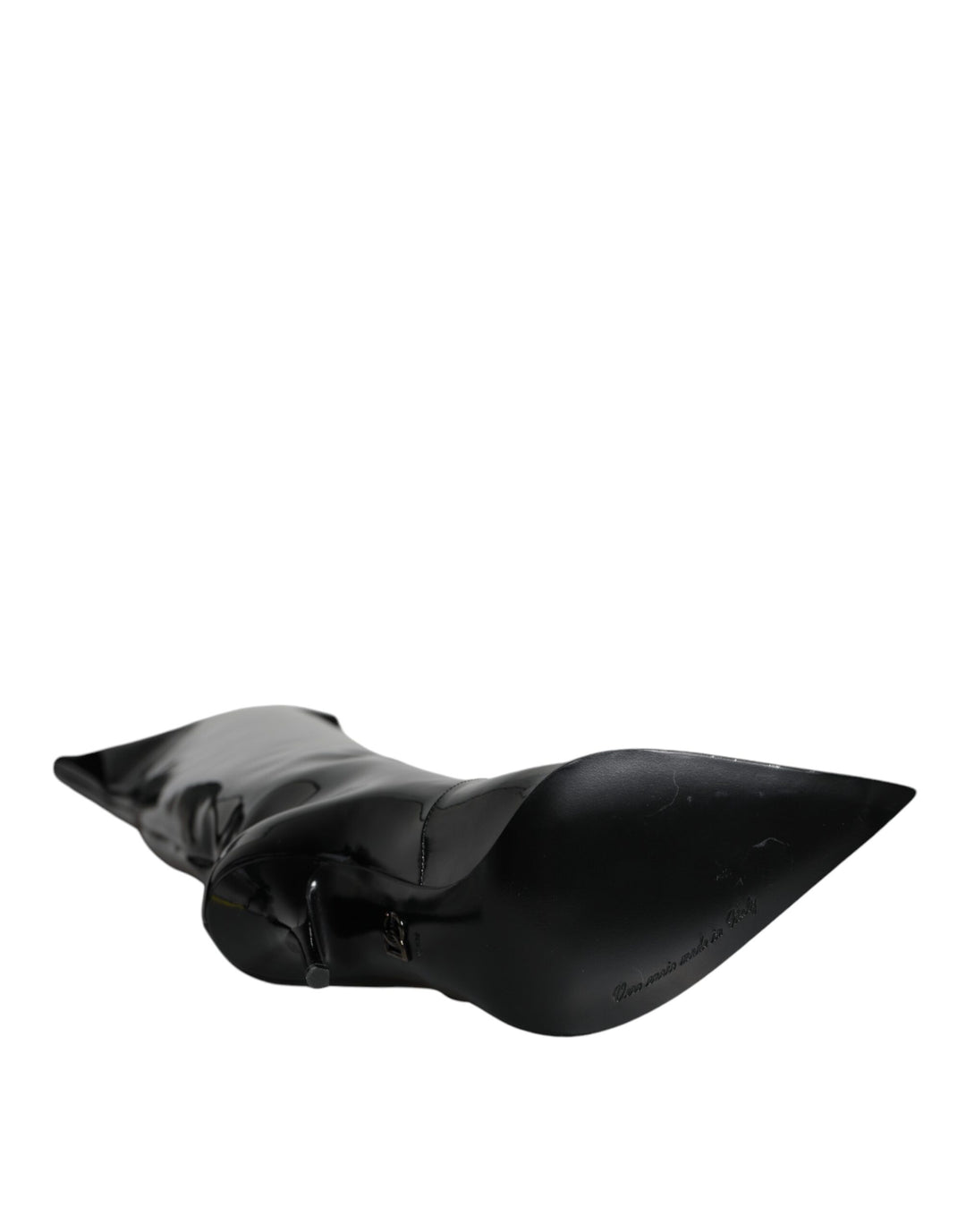 Dolce &amp; Gabbana Sample Sale Dolce &amp; Gabbana Black Patent Leather Knee High Boots Shoes - | Designer outlet