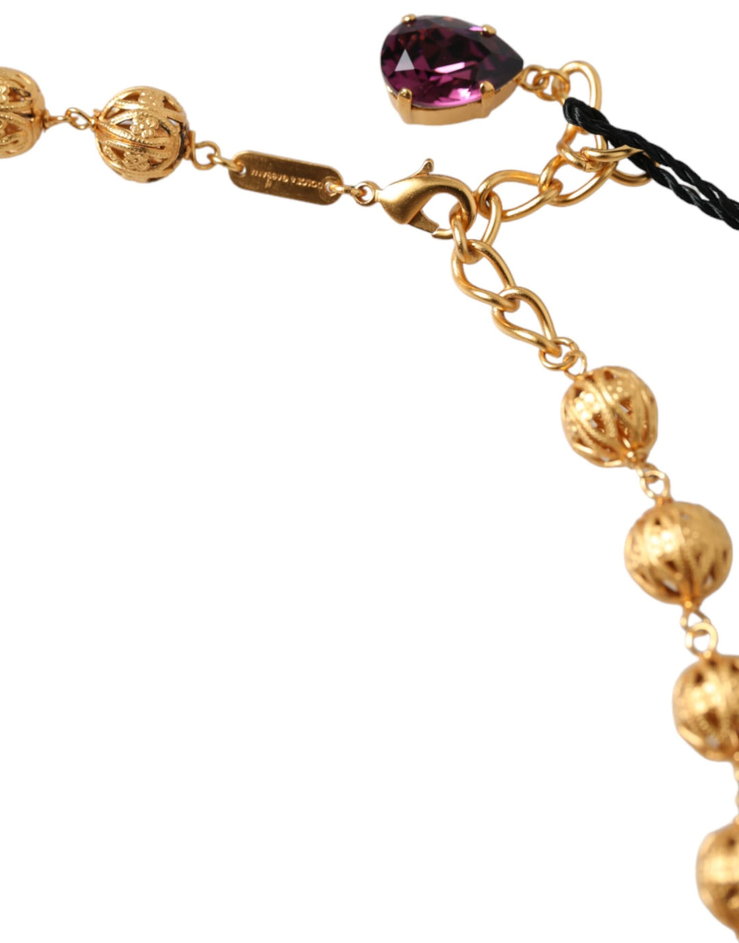 Dolce & Gabbana - Dolce & Gabbana Gold Brass Mix Fiori Flowers Crystal Chain Necklace - SMYK10112 - Ask Me Wear