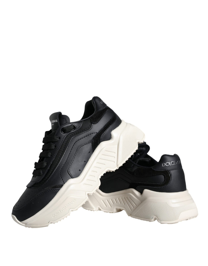 Dolce & Gabbana Black White DAYMASTER Leather Sneakers Shoes