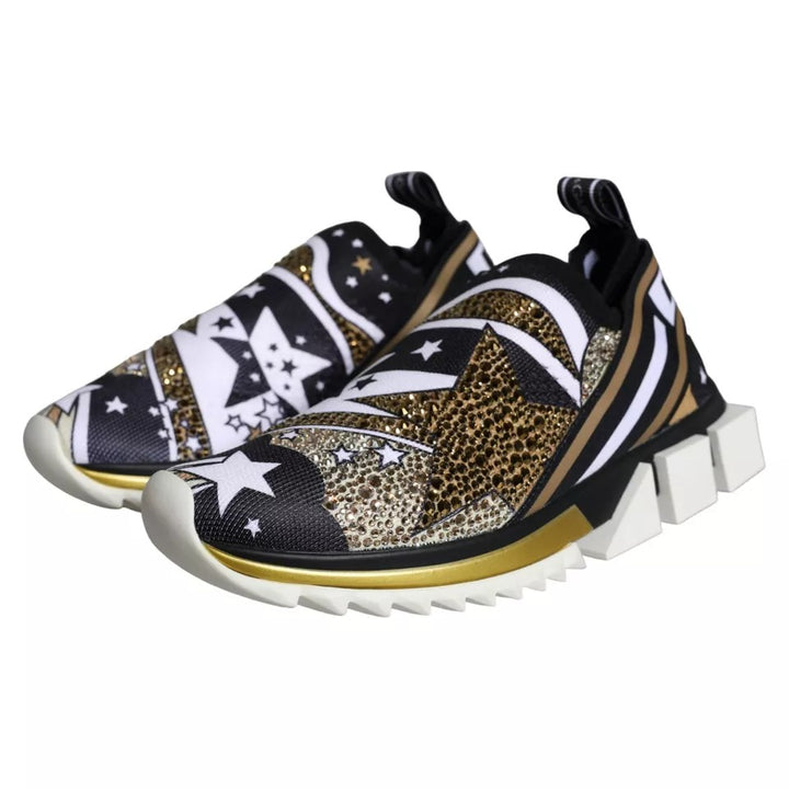 Dolce & Gabbana Multicolor Comet Star Print Sorrento Sneakers Shoes