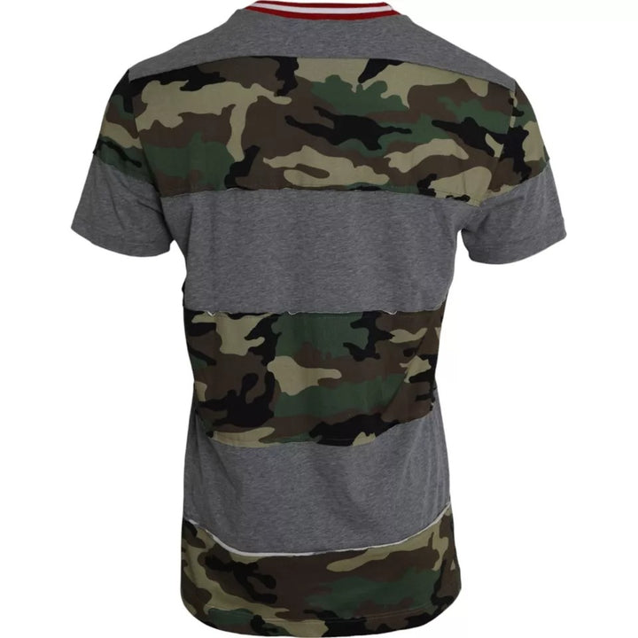 Dolce &amp; Gabbana Sample Sale Dolce &amp; Gabbana Multicolor Camouflage Cotton Crew Neck Men T-shirt - | Designer outlet