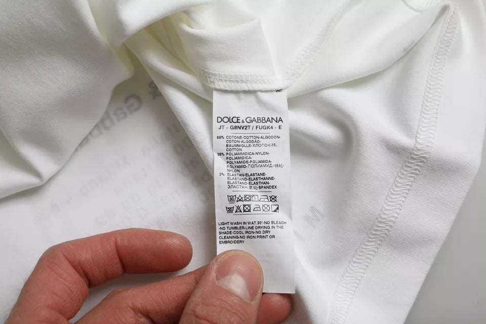 Dolce &amp; Gabbana Sample Sale Dolce &amp; Gabbana White Red Lips Print Cotton Men T-shirt - | Designer outlet