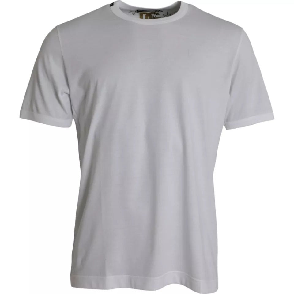 Dolce &amp; Gabbana Sample Sale Dolce &amp; Gabbana White Cotton Round Neck Short Sleeves T-shirt - | Designer outlet