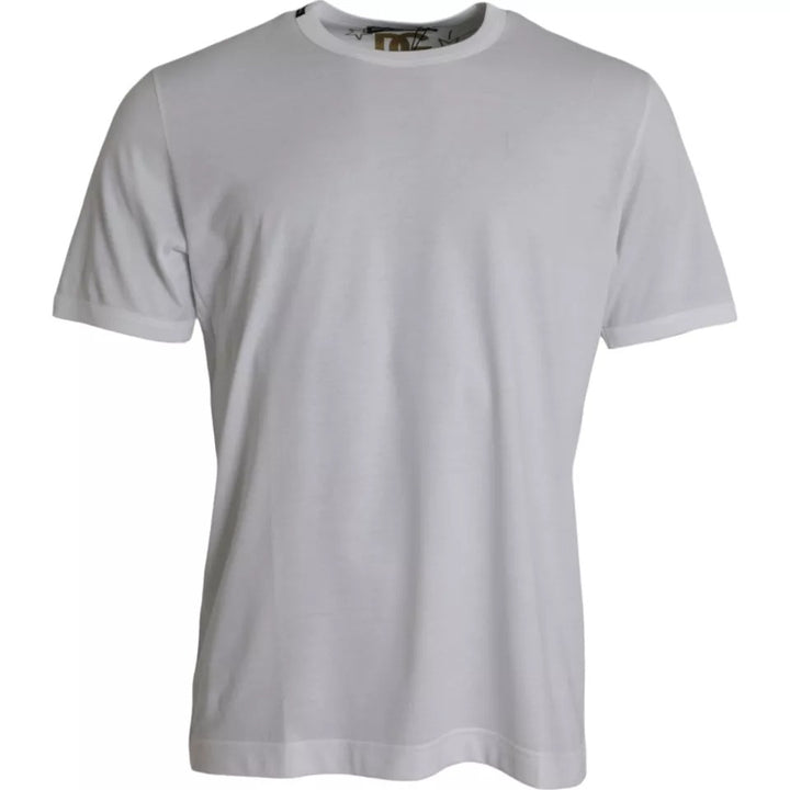Dolce &amp; Gabbana Sample Sale Dolce &amp; Gabbana White Cotton Round Neck Short Sleeves T-shirt - | Designer outlet