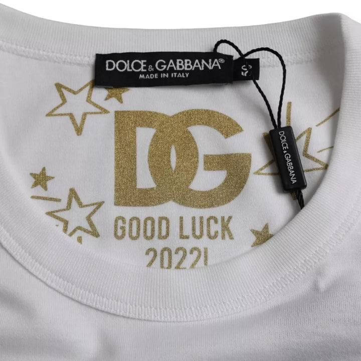 Dolce &amp; Gabbana Sample Sale Dolce &amp; Gabbana White Cotton Round Neck Short Sleeves T-shirt - | Designer outlet