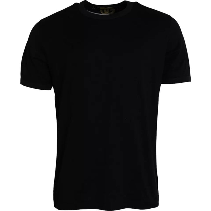 Dolce &amp; Gabbana Sample Sale Dolce &amp; Gabbana Black Cotton Round Neck Short Sleeves Men T-shirt - | Designer outlet