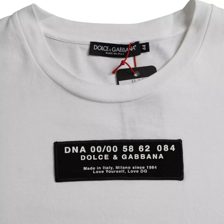 Dolce &amp; Gabbana Sample Sale Dolce &amp; Gabbana White Cotton DG Applique Men Casual T-shirt - | Designer outlet
