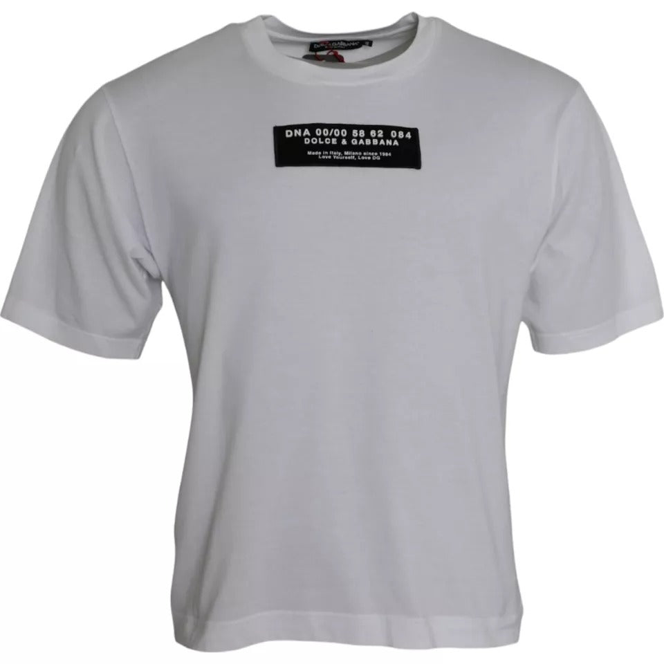 Dolce &amp; Gabbana Sample Sale Dolce &amp; Gabbana White Cotton DG Applique Men Casual T-shirt - | Designer outlet