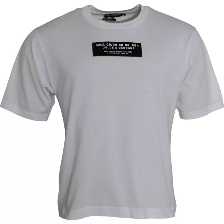 Dolce &amp; Gabbana Sample Sale Dolce &amp; Gabbana White Cotton DG Applique Men Casual T-shirt - | Designer outlet