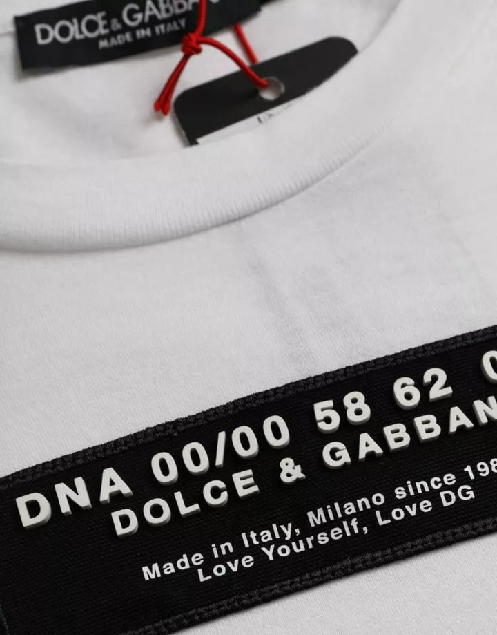 Dolce &amp; Gabbana Sample Sale Dolce &amp; Gabbana White Cotton DG Applique Men Casual T-shirt - | Designer outlet