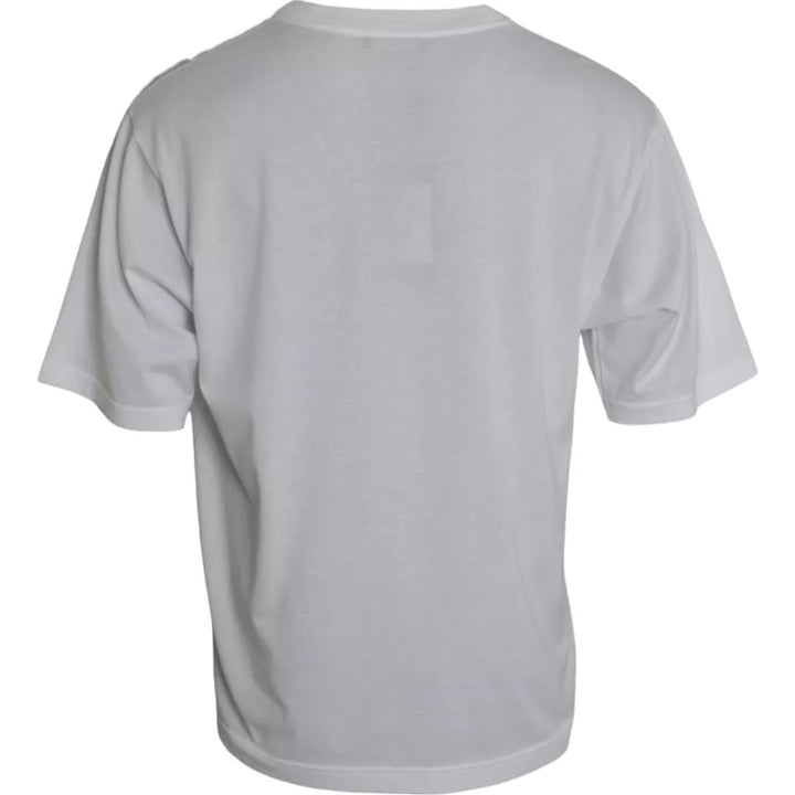 Dolce &amp; Gabbana Sample Sale Dolce &amp; Gabbana White Cotton Round Neck Short Sleeve T-shirt - | Designer outlet