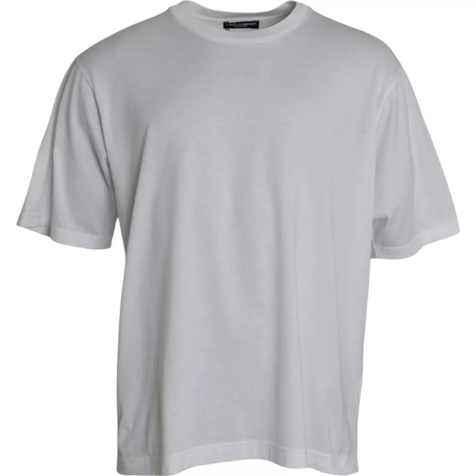 Dolce &amp; Gabbana Sample Sale Dolce &amp; Gabbana White Cotton Round Neck Short Sleeve T-shirt - | Designer outlet