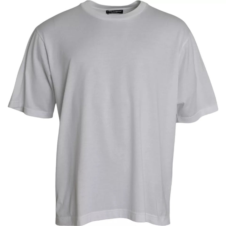 Dolce &amp; Gabbana Sample Sale Dolce &amp; Gabbana White Cotton Round Neck Short Sleeve T-shirt - | Designer outlet