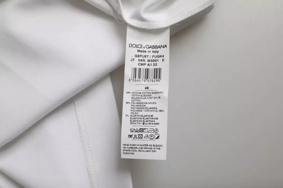 Dolce &amp; Gabbana Sample Sale Dolce &amp; Gabbana White Cotton Round Neck Short Sleeve T-shirt - | Designer outlet