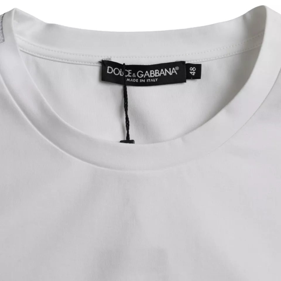 Dolce &amp; Gabbana Sample Sale Dolce &amp; Gabbana White Cotton Round Neck Short Sleeve T-shirt - | Designer outlet