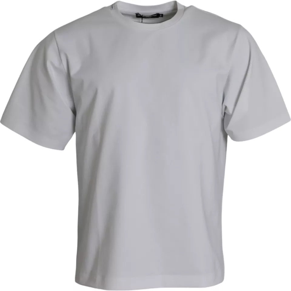 Dolce &amp; Gabbana Sample Sale Dolce &amp; Gabbana White Cotton Round Neck Short Sleeve T-shirt - | Designer outlet