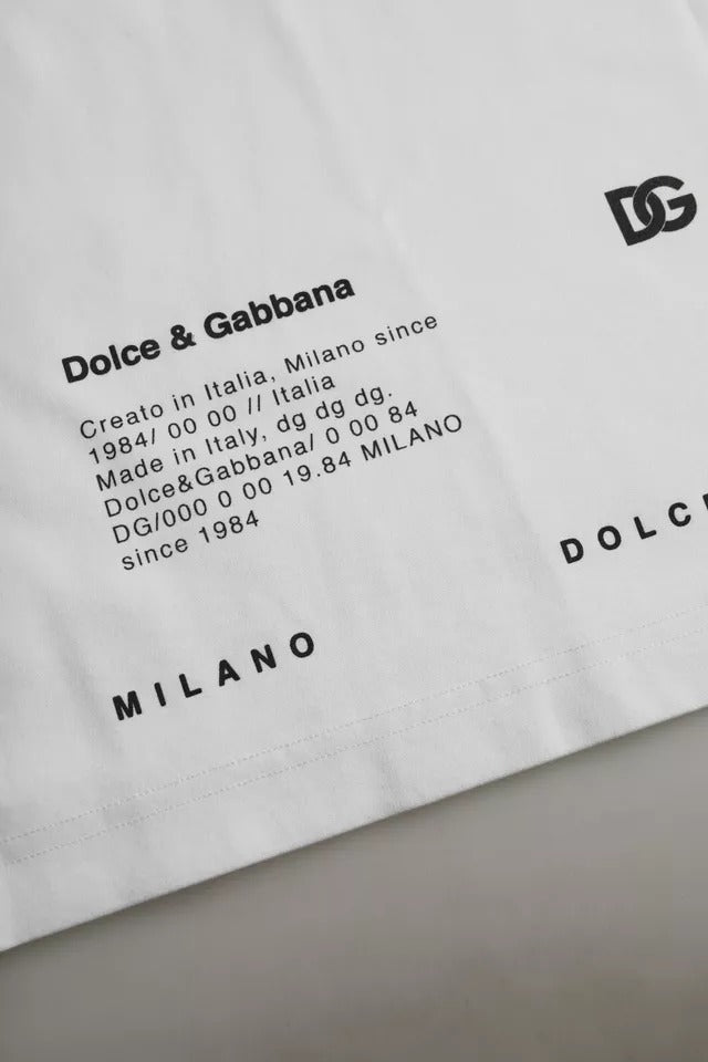 Dolce &amp; Gabbana White Red Lips Print Cotton Men T-shirt by Dolce &amp; Gabbana outlet now on sale