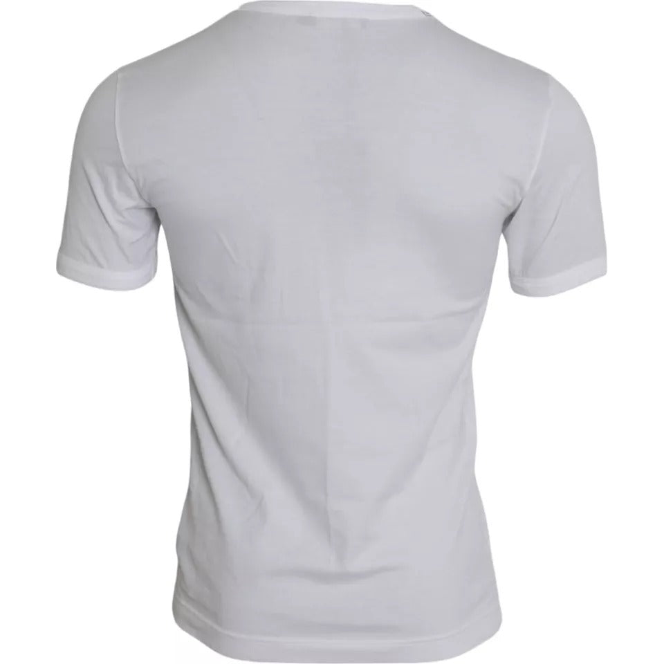 Dolce &amp; Gabbana White King Of Love Round Neck Short Sleeves T-shirt by Dolce &amp; Gabbana outlet now on sale