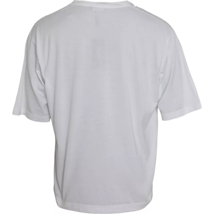 Dolce &amp; Gabbana White Cotton Round Neck Short Sleeve T-shirt by Dolce &amp; Gabbana outlet now on sale