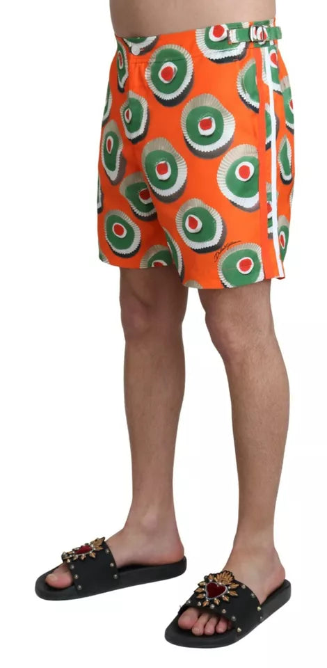 Dolce &amp; Gabbana Sample Sale Dolce &amp; Gabbana Orange Cupcake Beachwear Shorts Swimwear - | Designer outlet