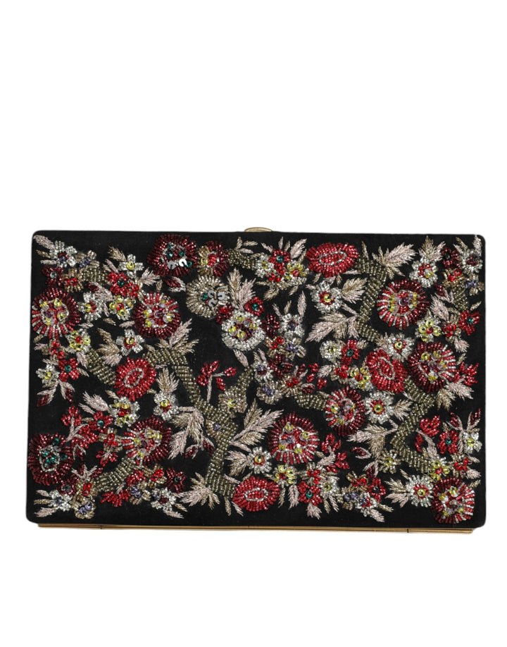 Dolce & Gabbana - Dolce & Gabbana Multicolor Floral Gold Frame Clutch Evening Purse Bag - BAG1525 - Ask Me Wear