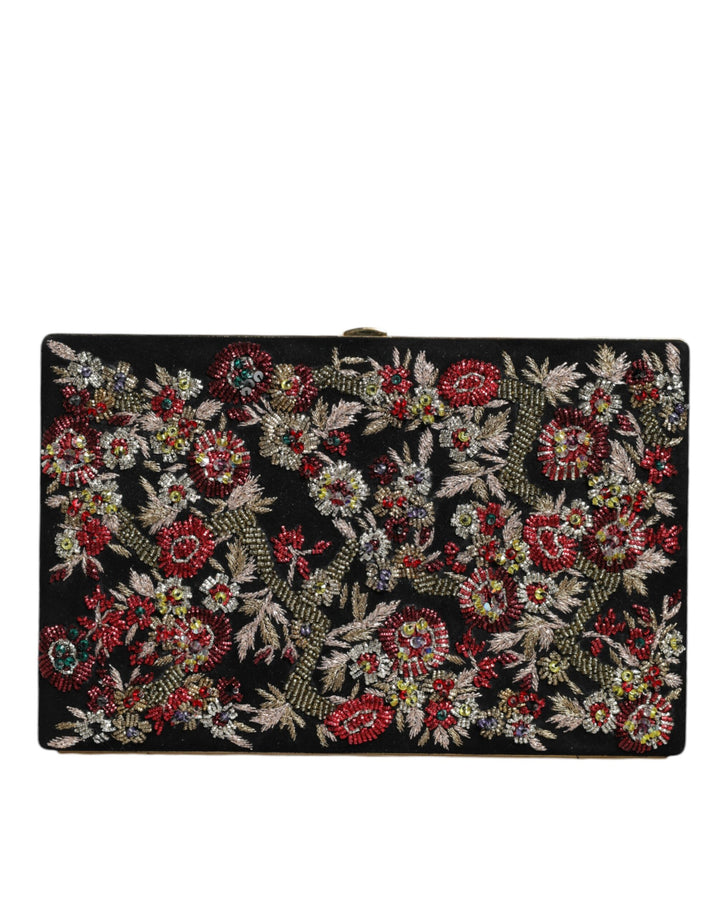 Dolce & Gabbana - Dolce & Gabbana Multicolor Floral Gold Frame Clutch Evening Purse Bag - BAG1525 - Ask Me Wear