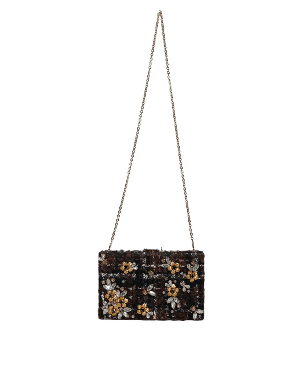 Dolce & Gabbana - Dolce & Gabbana Multicolor Tweed Floral Clutch Evening Party Purse CrossBody Bag - BAG1535 - Ask Me Wear