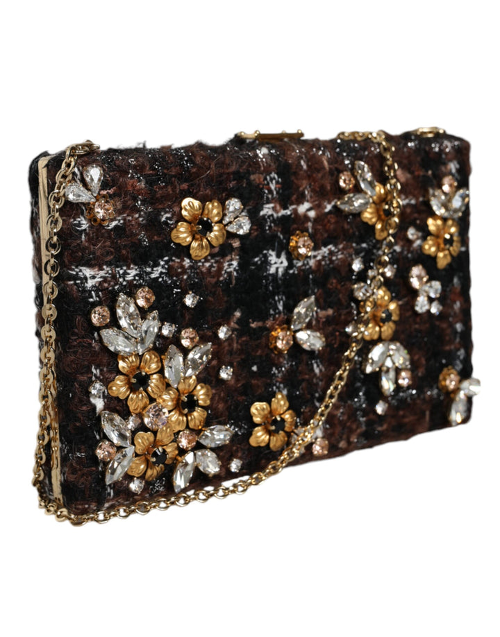 Dolce & Gabbana - Dolce & Gabbana Multicolor Tweed Floral Clutch Evening Party Purse CrossBody Bag - BAG1535 - Ask Me Wear