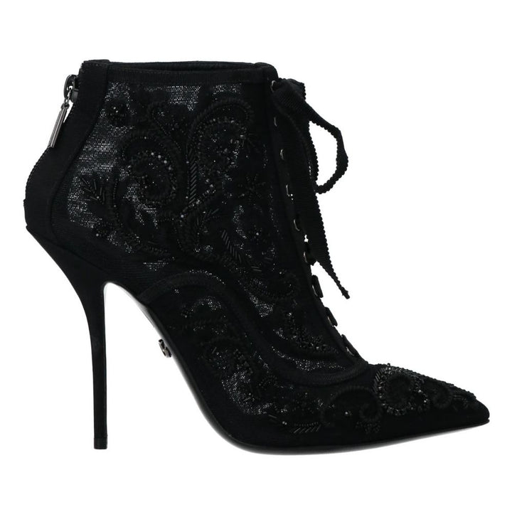 Dolce & Gabbana Black Polyester Boot