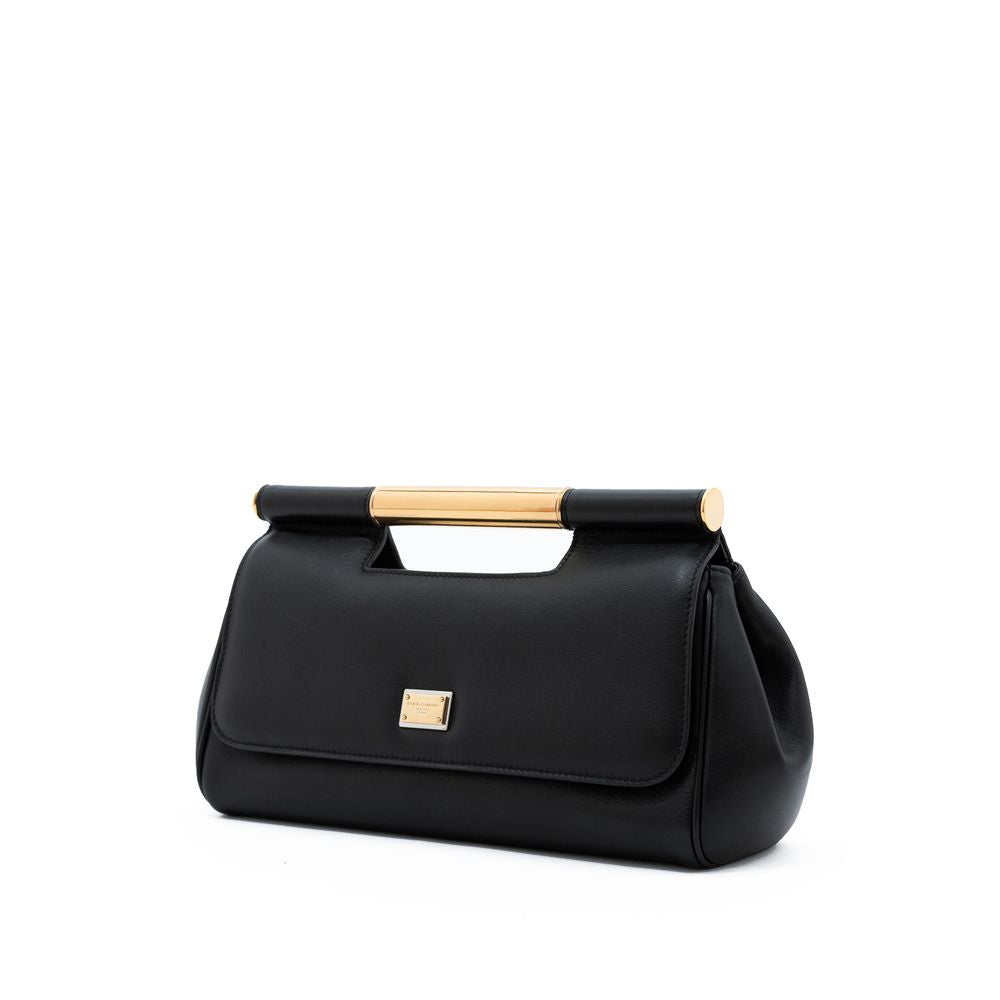 Dolce & Gabbana - Dolce & Gabbana Black Leather Handbag - DO& - 7506676 - Ask Me Wear