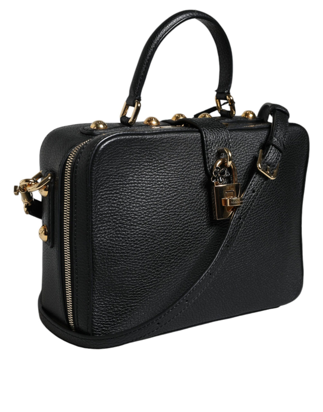 Dolce & Gabbana Black Calfskin Leather Welcome Handbag Bag