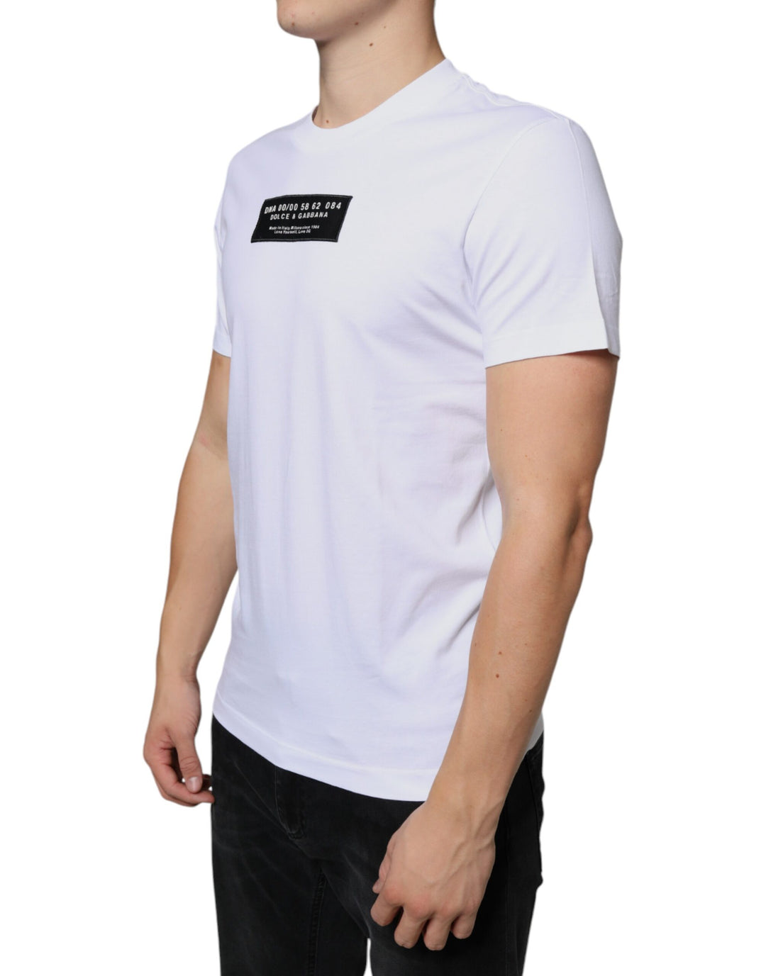 Dolce &amp; Gabbana Sample Sale Dolce &amp; Gabbana White Cotton DG Applique Casual T-shirt - | Designer outlet