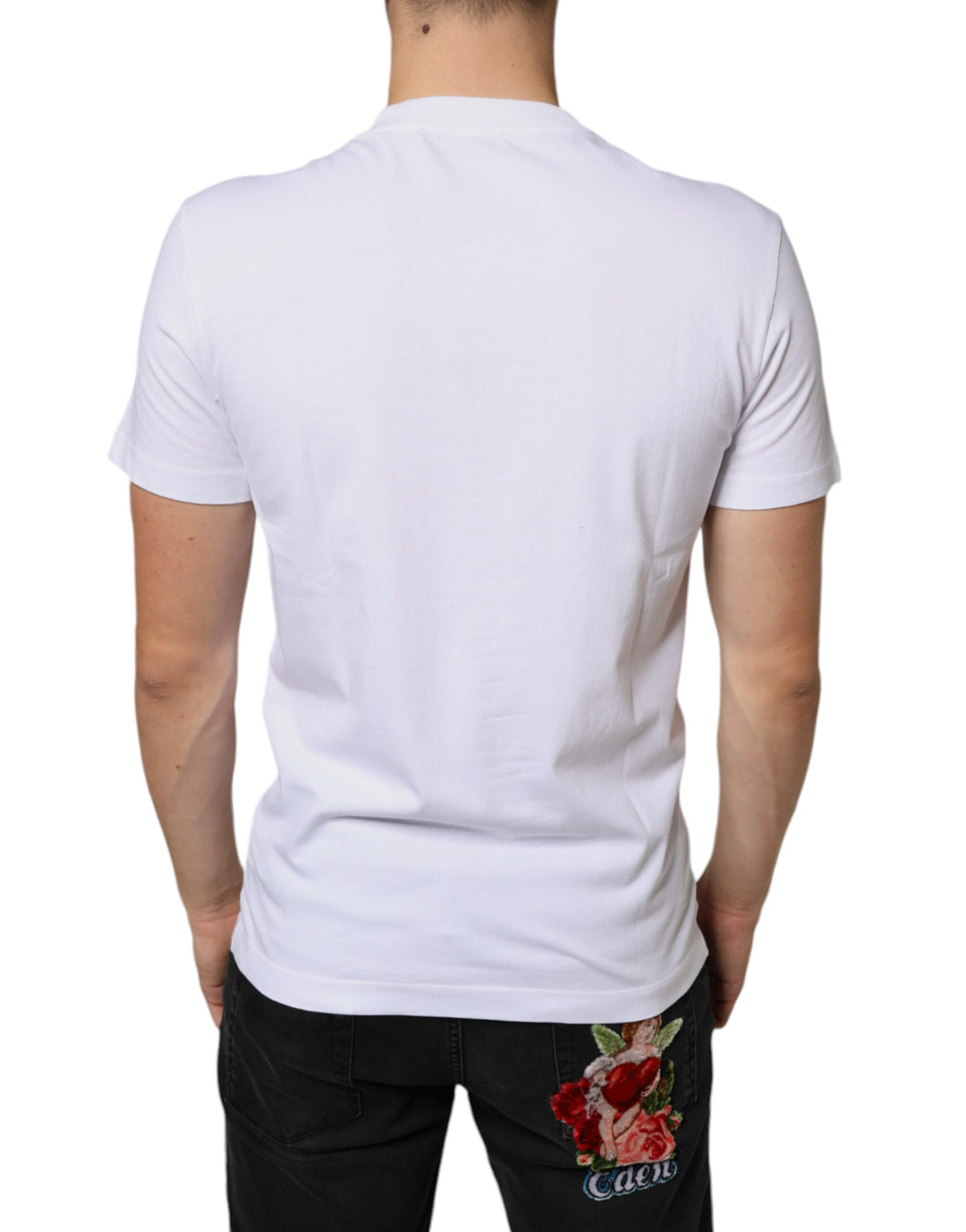 Dolce &amp; Gabbana Sample Sale Dolce &amp; Gabbana White Cotton DG Applique Casual T-shirt - | Designer outlet