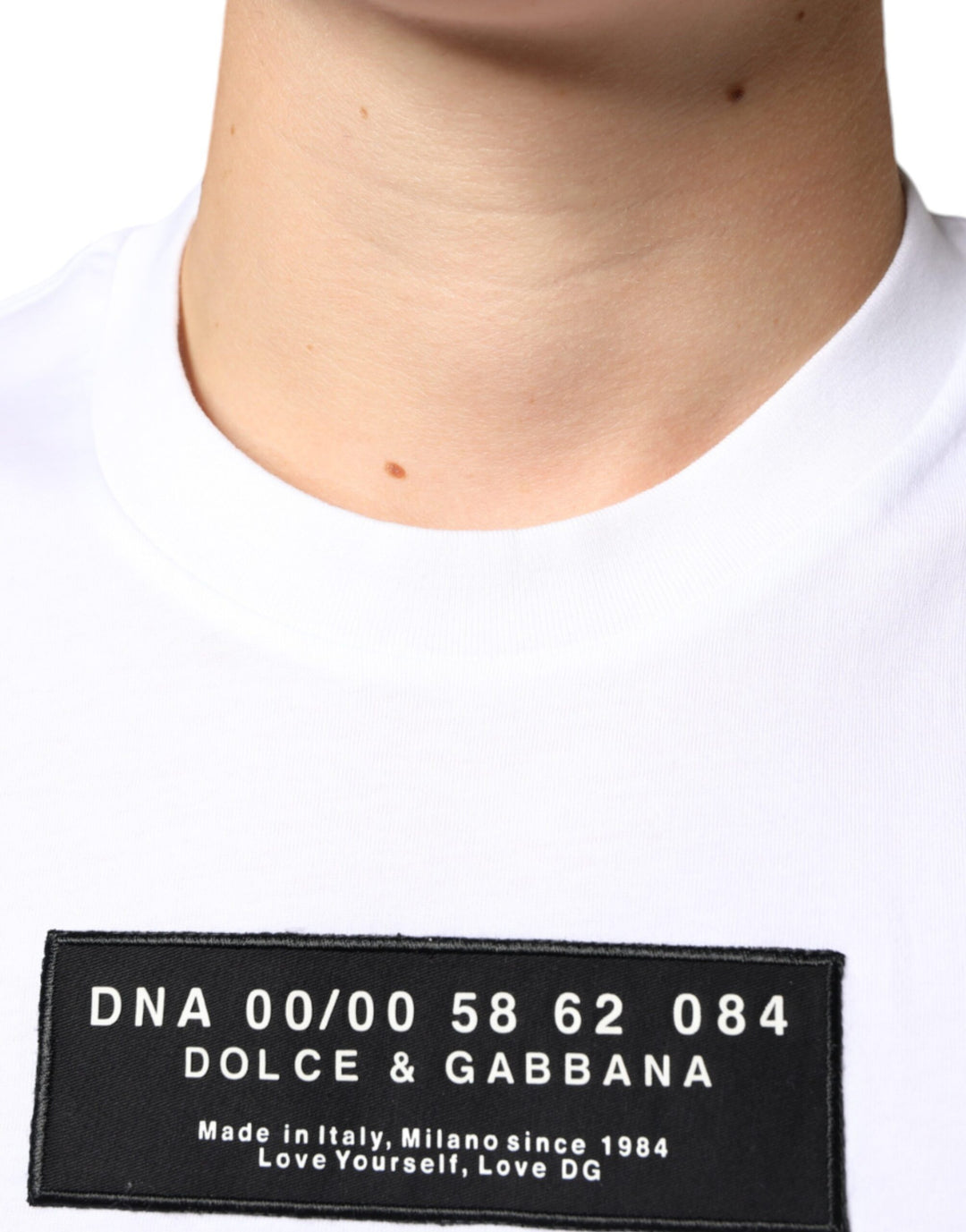 Dolce &amp; Gabbana Sample Sale Dolce &amp; Gabbana White Cotton DG Applique Casual T-shirt - | Designer outlet