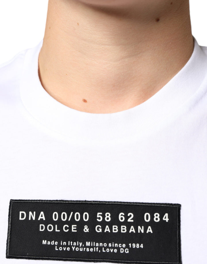 Dolce &amp; Gabbana Sample Sale Dolce &amp; Gabbana White Cotton DG Applique Casual T-shirt - | Designer outlet