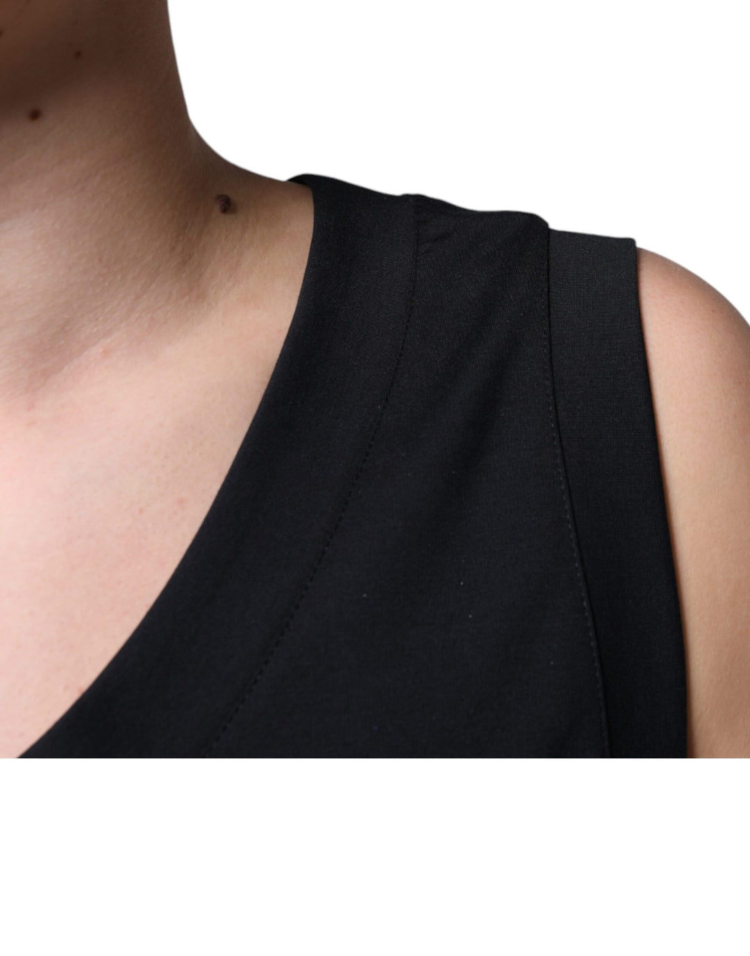 Dolce &amp; Gabbana Black Cotton Born To Be Free Sleeveless T-shirt by Dolce &amp; Gabbana outlet now on sale