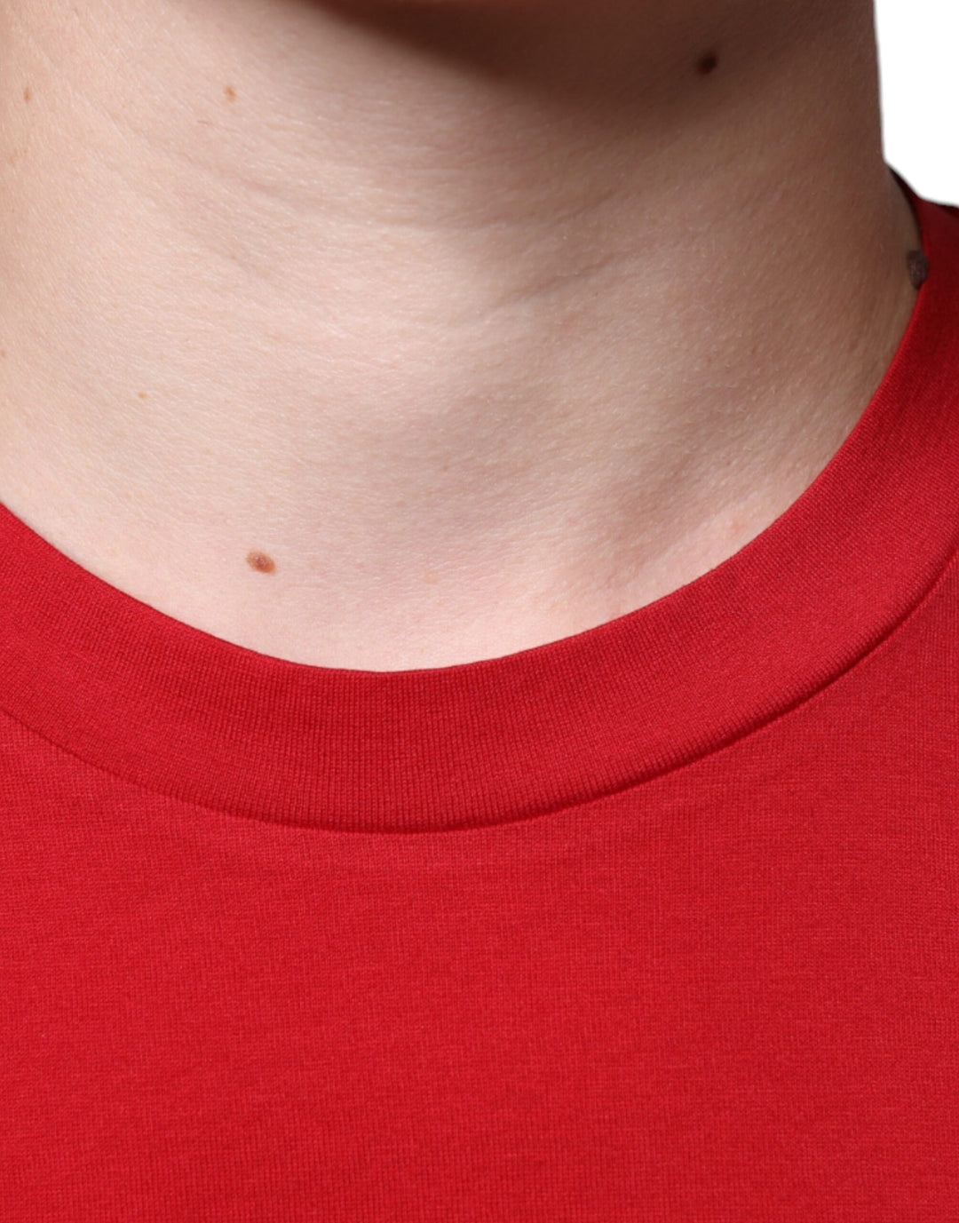 Dolce &amp; Gabbana Red Cotton DG Logo Print Crew Neck T-shirt by Dolce &amp; Gabbana outlet now on sale