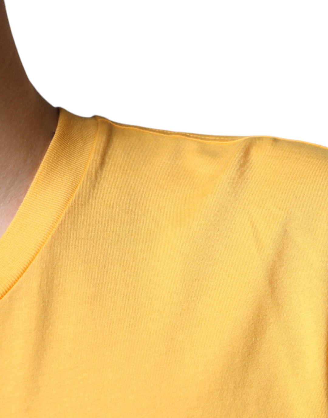 Dolce &amp; Gabbana Sample Sale Dolce &amp; Gabbana Yellow Secret Graden Floral Cotton Crew Neck T-shirt - | Designer outlet