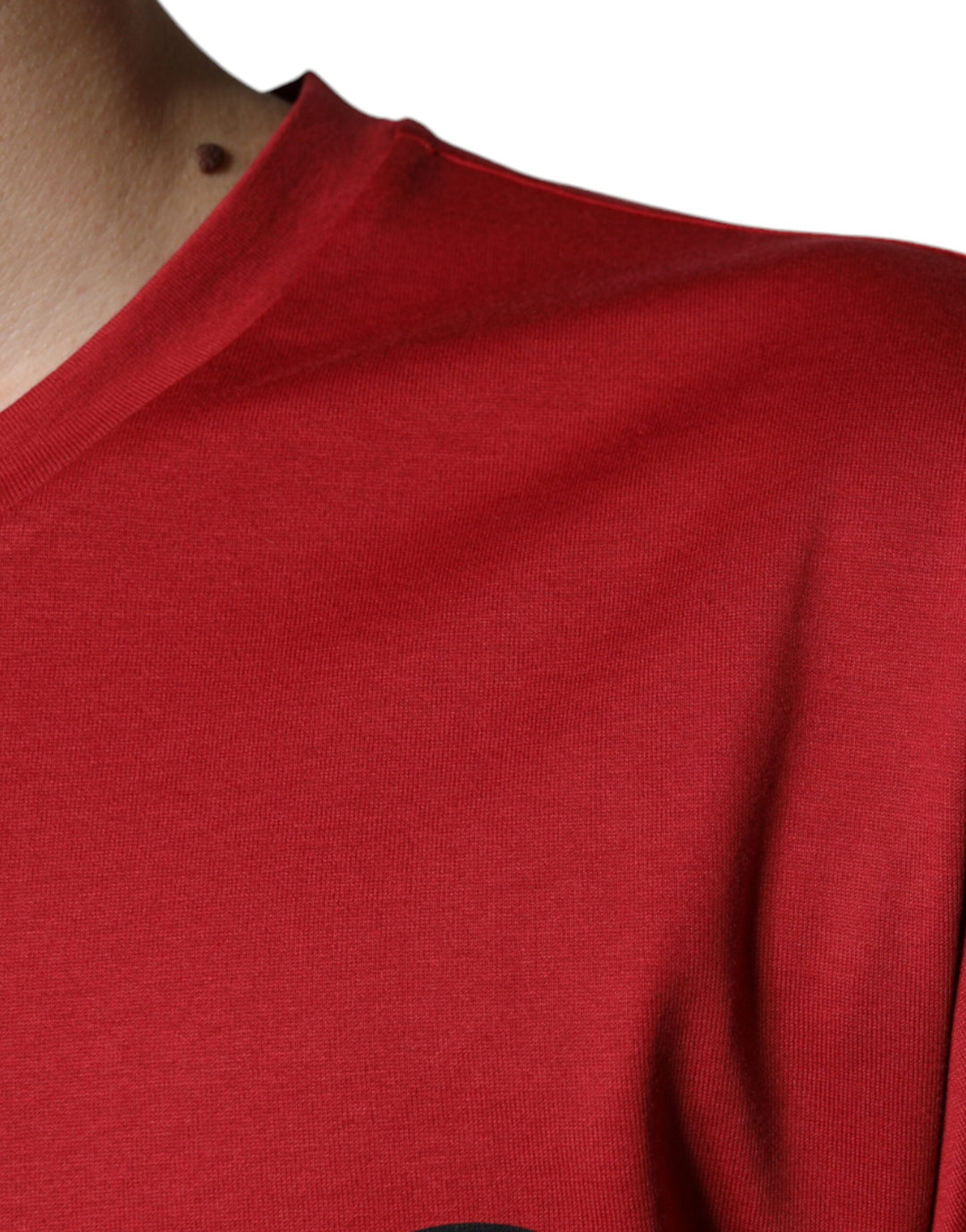 Dolce &amp; Gabbana Sample Sale Dolce &amp; Gabbana Red Cotton DG Logo Print Crew Neck T-shirt - | Designer outlet