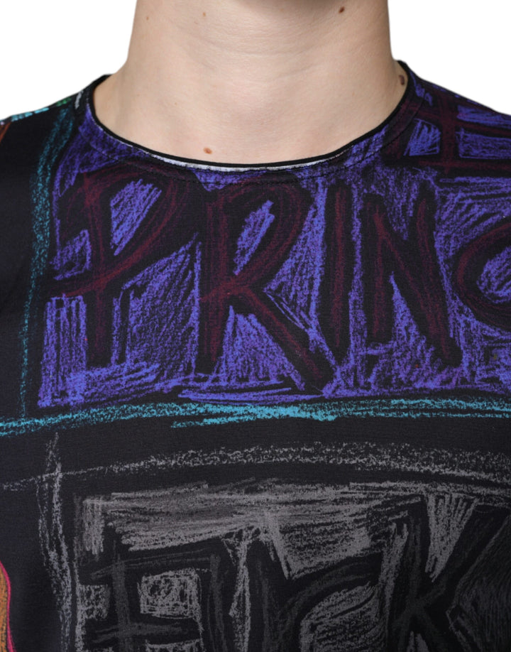 Dolce &amp; Gabbana Sample Sale Dolce &amp; Gabbana Multicolor Graphic Print Cotton T-shirt - | Designer outlet