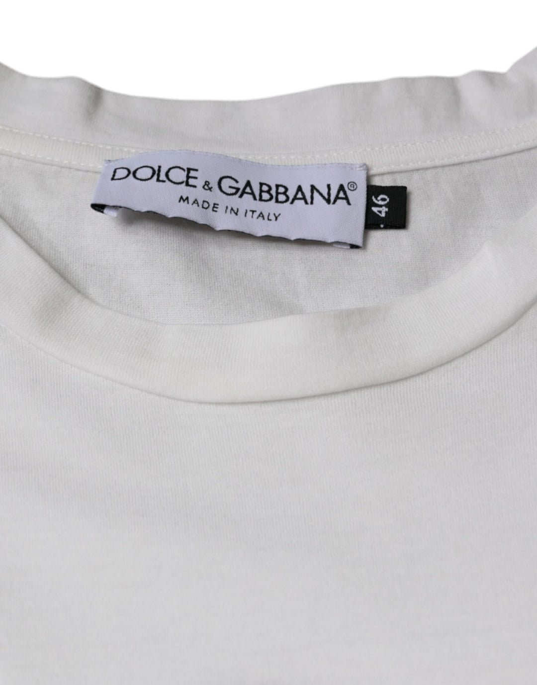Dolce &amp; Gabbana Sample Sale Dolce &amp; Gabbana White Cotton DG Logo Print Casual T-shirt - | Designer outlet