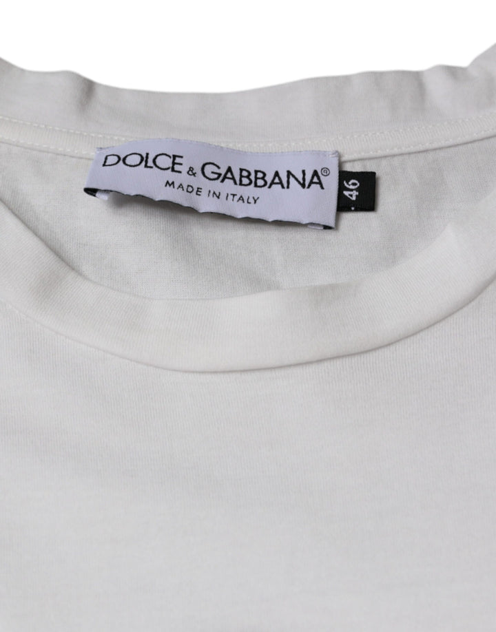Dolce &amp; Gabbana Sample Sale Dolce &amp; Gabbana White Cotton DG Logo Print Casual T-shirt - | Designer outlet