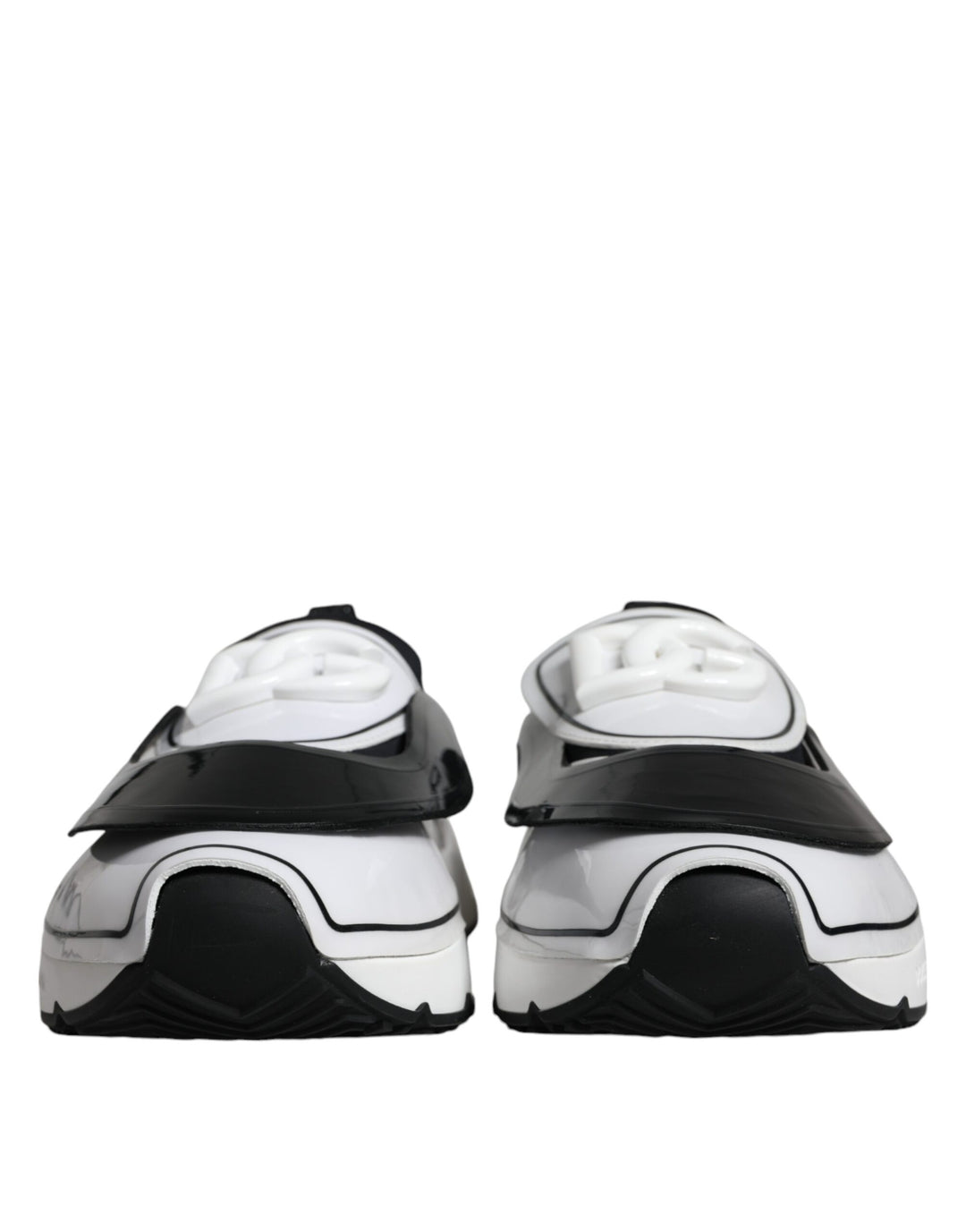 Dolce &amp; Gabbana Sample Sale Dolce &amp; Gabbana White Black Logo Plaque Daymaster Sneakers Shoes - | Designer outlet