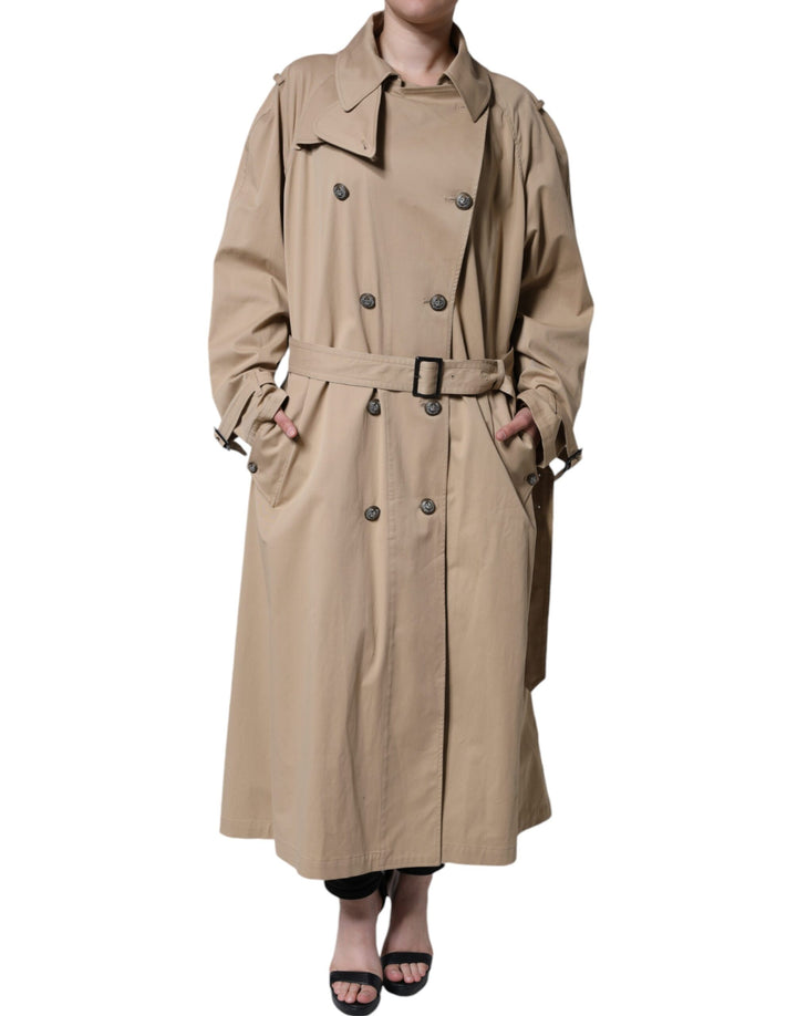 Dolce & Gabbana - Dolce & Gabbana Khaki Double Breasted Trench Coat Jacket - JKT3802 - 40 - Ask Me Wear