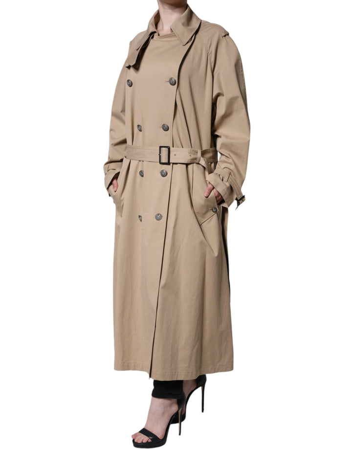 Dolce & Gabbana - Dolce & Gabbana Khaki Double Breasted Trench Coat Jacket - JKT3802 - 40 - Ask Me Wear