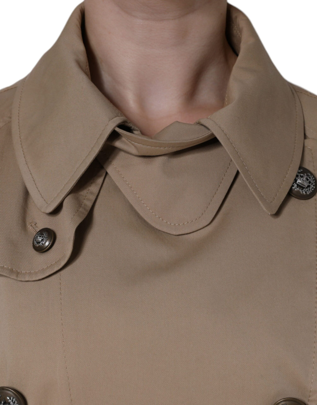 Dolce & Gabbana - Dolce & Gabbana Khaki Double Breasted Trench Coat Jacket - JKT3802 - 40 - Ask Me Wear