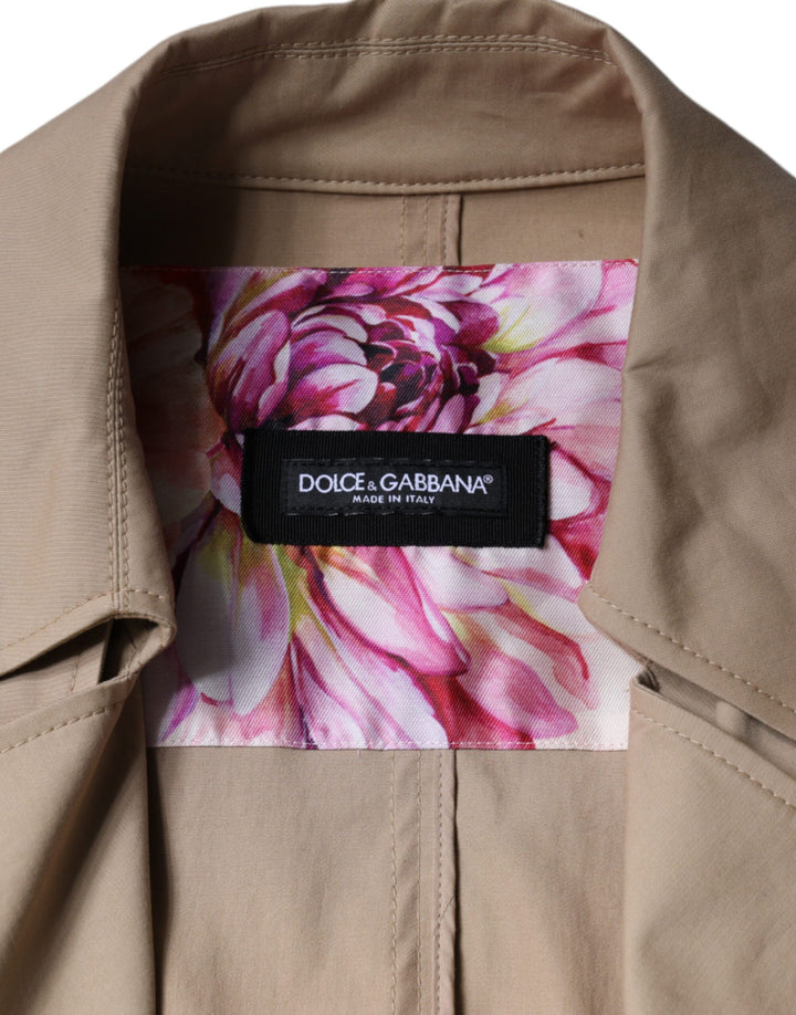 Dolce & Gabbana - Dolce & Gabbana Khaki Double Breasted Trench Coat Jacket - JKT3802 - 40 - Ask Me Wear